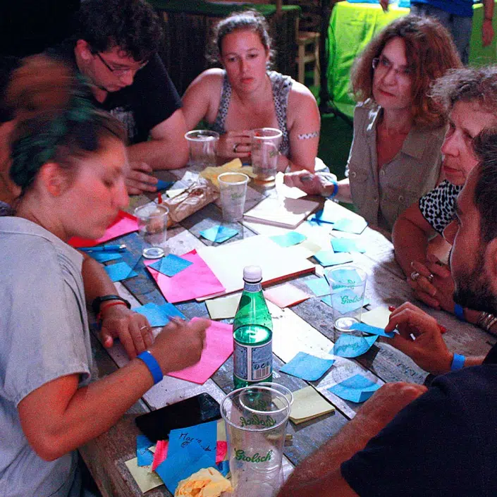 Atelier dans une ambassade thématique lors de l'événement participatif en intelligence collective - Existenz